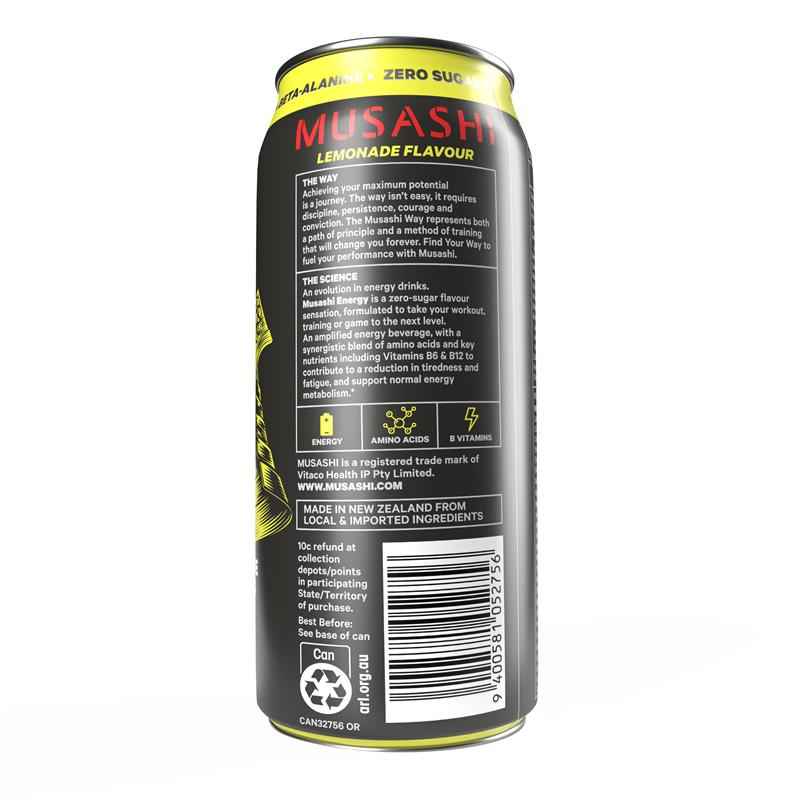 Musashi Energy Lemonade 500ml