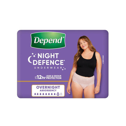 Depend Underwear Realfit Night Defence Female Large 8 Pack