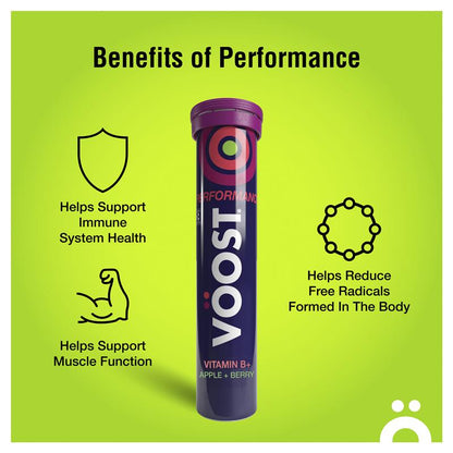 Voost Vitamin B+ Apple + Berry Performance Effervescent 20 Tablets - GimmeNow