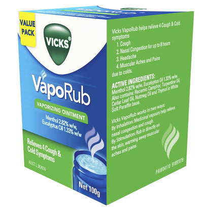 Vicks VapoRub Ointment Decongestant Chest Rub 100g