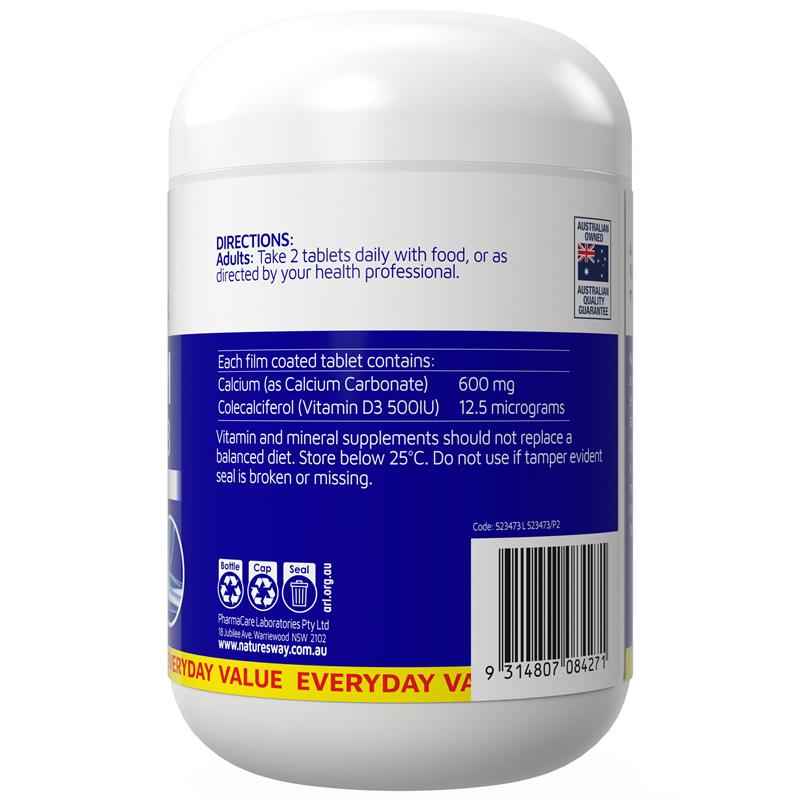 Nature's Way Calcium + Vitamin D3 200 Tablets