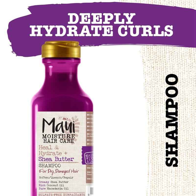 Maui Moisture Heal & Hydrate + Shea Butter Shampoo For Dry & Damaged Hair 385mL