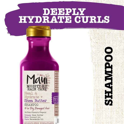 Maui Moisture Heal & Hydrate + Shea Butter Shampoo For Dry & Damaged Hair 385mL