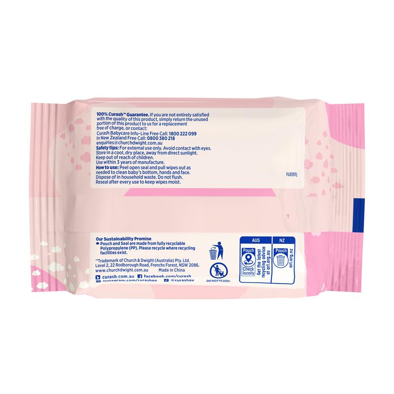 Curash Babycare Fragrance Free Wipes 5 x 20