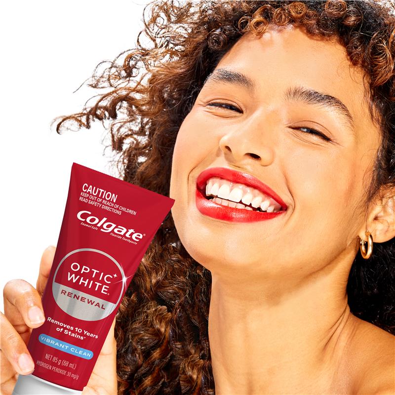 Colgate Toothpaste Optic White Renewal Teeth Whitening Lasting Fresh 85g