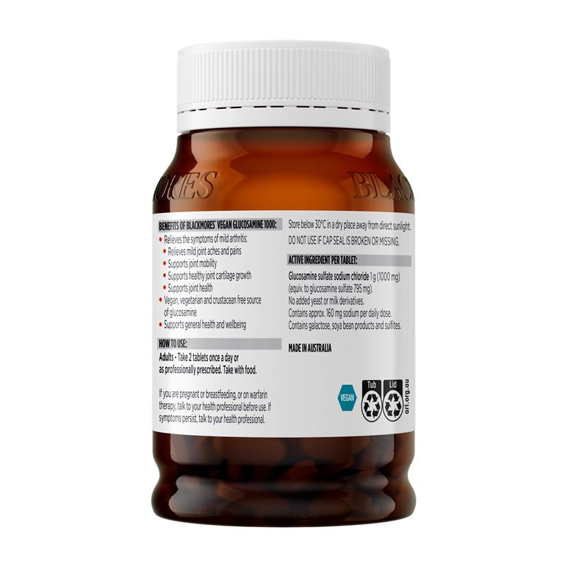 Blackmores Vegan Glucosamine 1000mg 200 Tablets