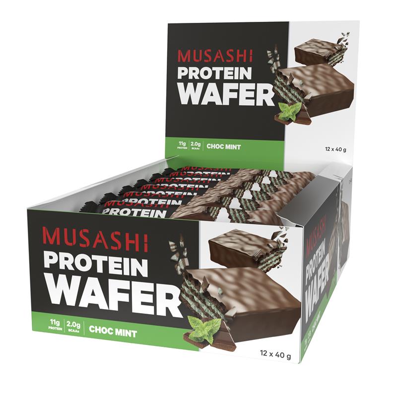Musashi Protein Wafer Choc Mint 40g