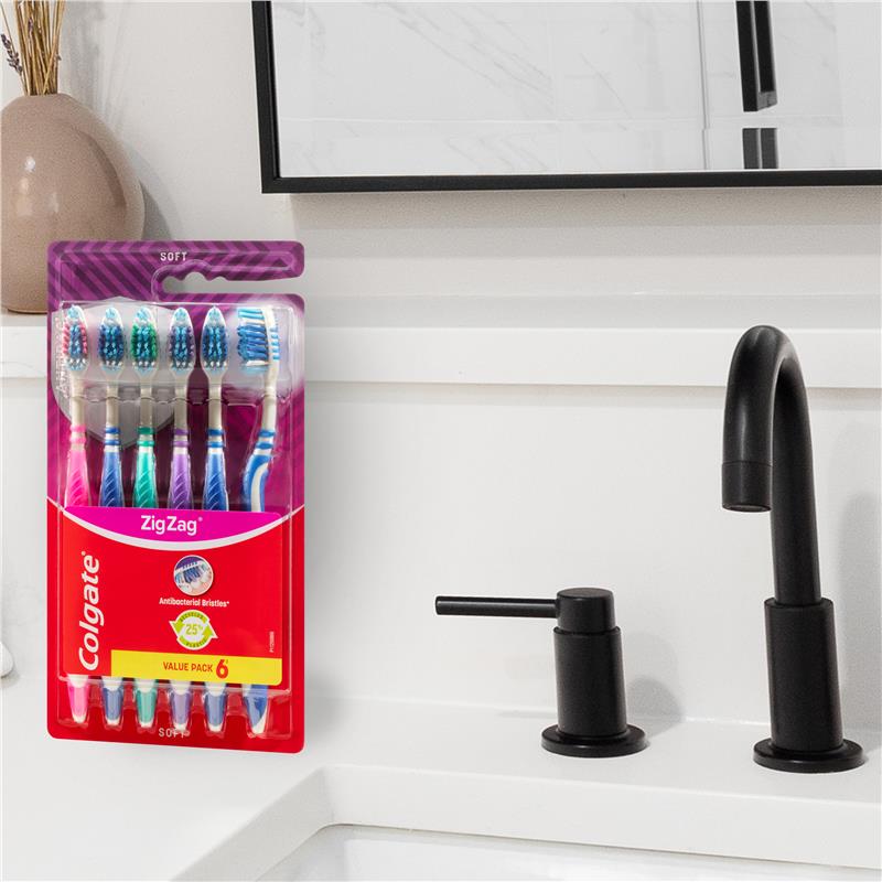 Colgate Zig Zag Deep Interdental Clean Toothbrush Soft Value 6 Pack