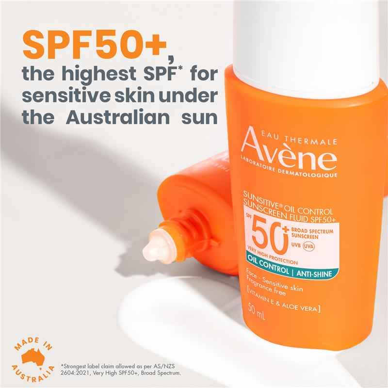 Avene Sunsitive Oil Control Sunscreen Fluid SPF50+