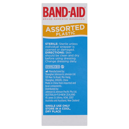 Band-Aid Plastic Strips Assorted Shapes 50 Pack