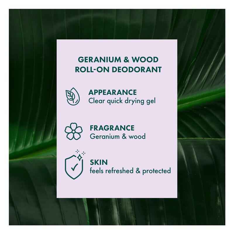 Akin Geranium & Wood Deodorant Roll On 65ml