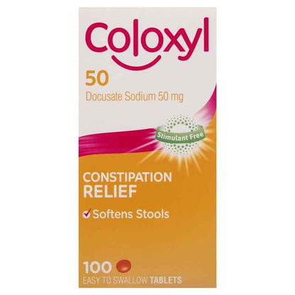 Coloxyl 50mg 100 Tablets Filmcoat