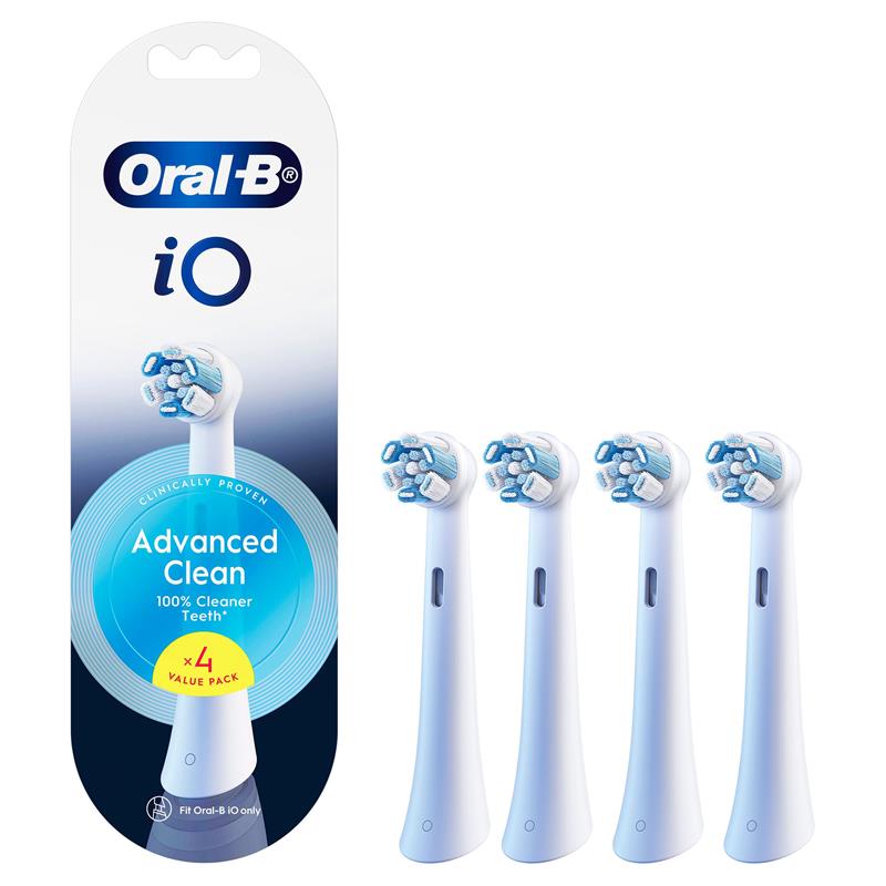 Oral B Power Toothbrush iO Advanced Clean Refills White 4 Pack
