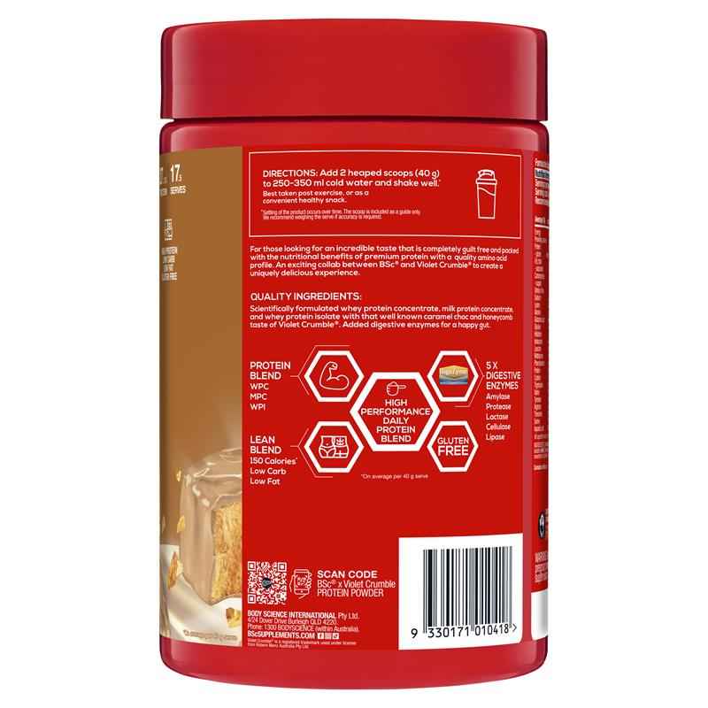 BSc x Violet Crumble Protein Powder Caramel Honeycomb 700g