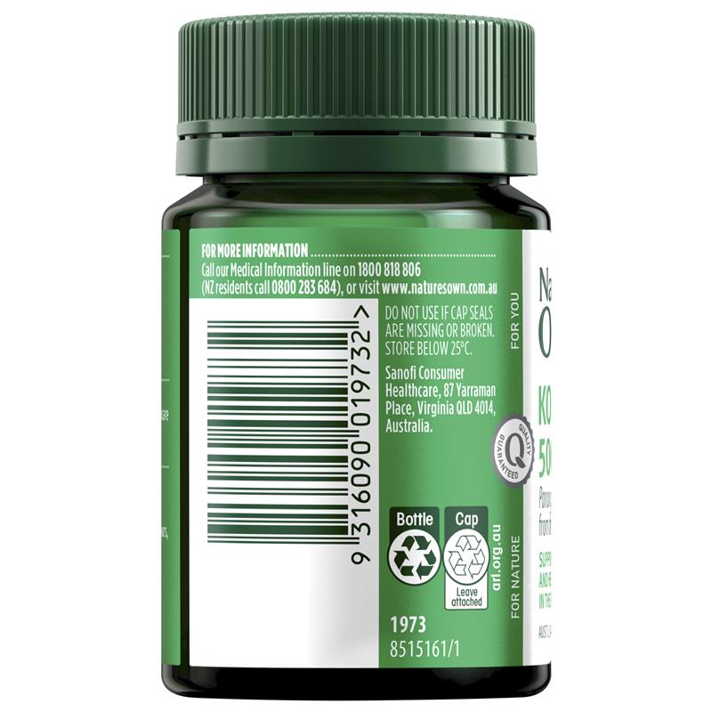 Nature's Own Korean Ginseng 500mg 60 Tablets - GimmeNow