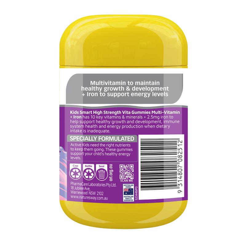 Nature's Way Kids Smart Vita Gummies High Strength Multi + Iron 40 Pastilles