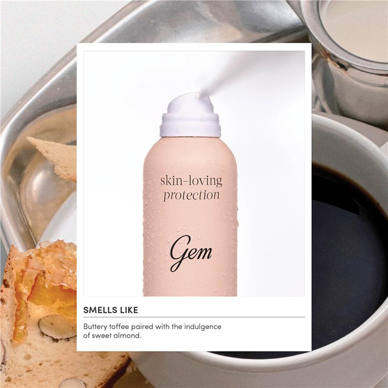 Gem Skin-Loving Antiperspirant Deodorant Aerosol Roasted Almond & Toffee 207ml