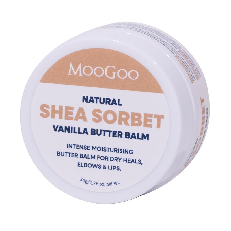 MooGoo Natural Shea Sorbet Intense Moisturising Vanilla Butter Balm 50g