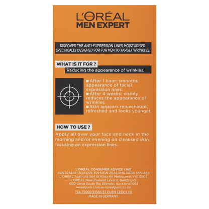 L'Oreal Men's Expert Erase Wrinkles Moisturising Cream 50ml