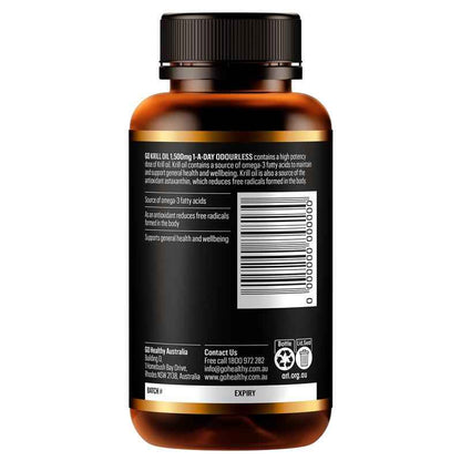 GO Healthy Krill Oil 1500mg 60 Capsules