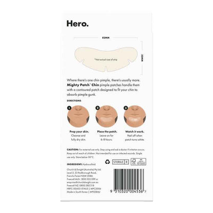 Hero Mighty Patch Chin Contoured Pimple Patches 8 Pack