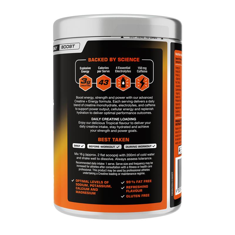 VitalStrength Creatine + Energy Tropical 400g