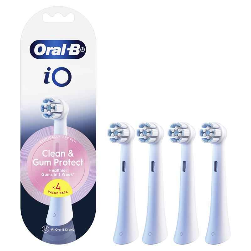 Oral B Power Toothbrush iO Clean & Gum Protect Refills White 4 Pack