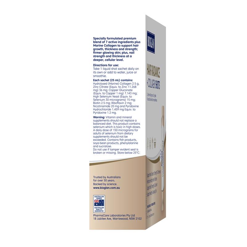 Bioglan Hair Radiance + Collagen Shots 25ml x15 - GimmeNow