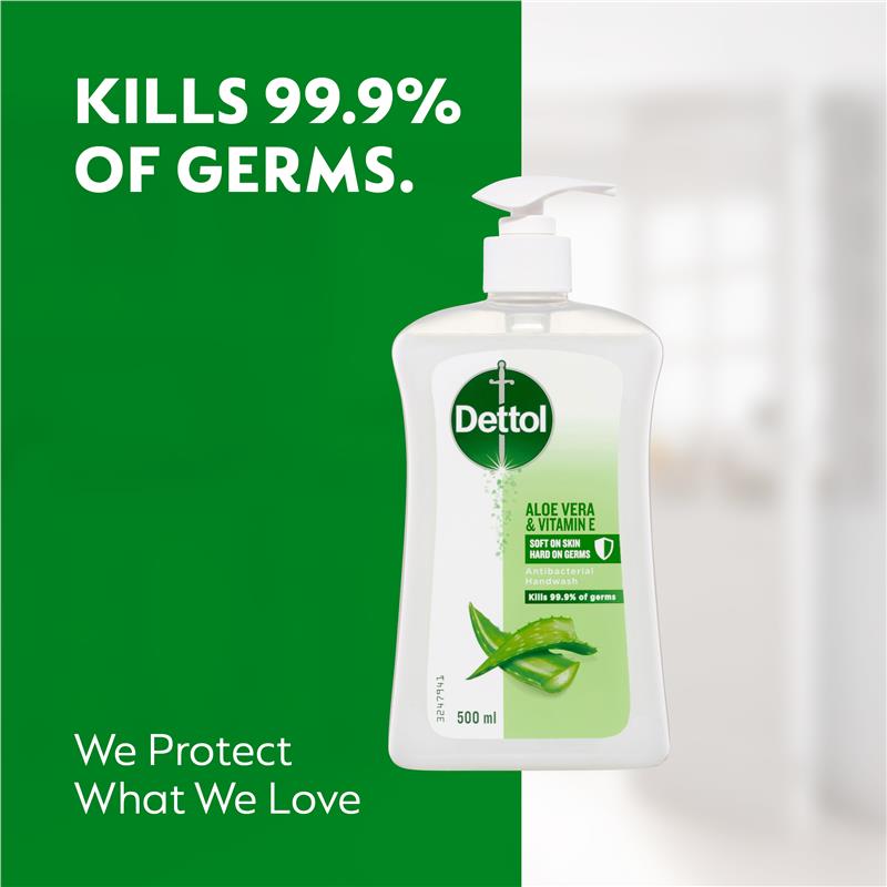 Dettol Antibacterial Liquid Hand Wash Aloe Vera & Vitamin E 500ml