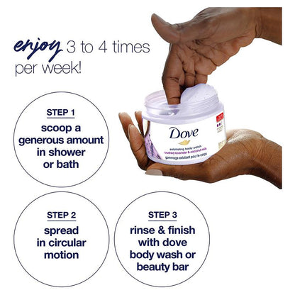 Dove Exfoliating Body Polish Crushed Lavender And Coconut Milk 298g