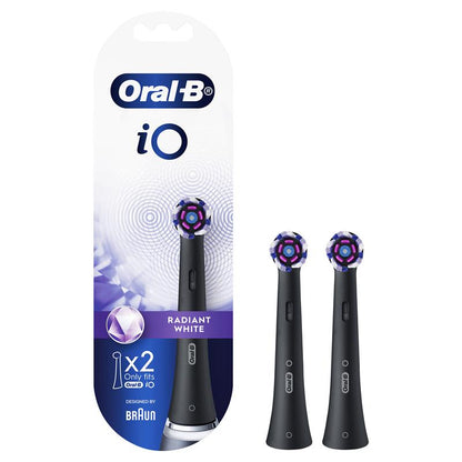 Oral B Power Toothbrush iO Refill Radiant White Black 2 Pack