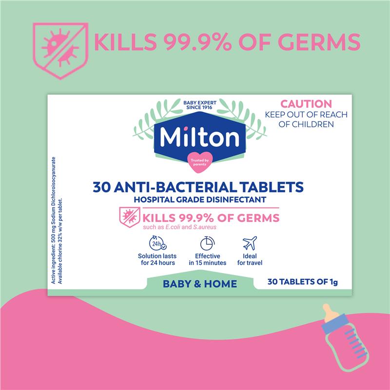 Milton Antibacterial 30 Tablets