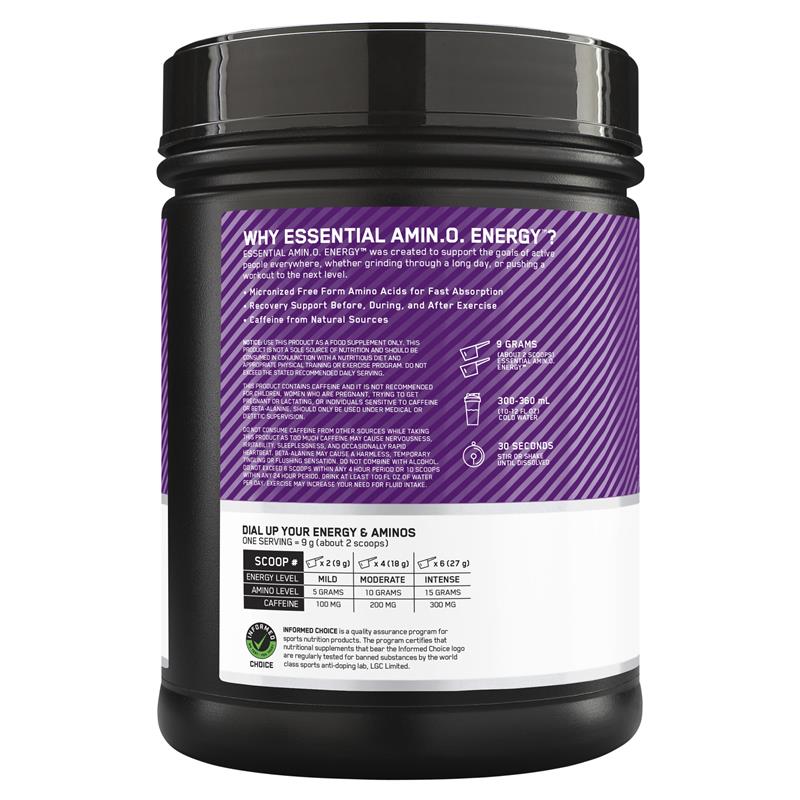 Optimum Nutrition Amino Energy Concord Grape 65 Serve 585g