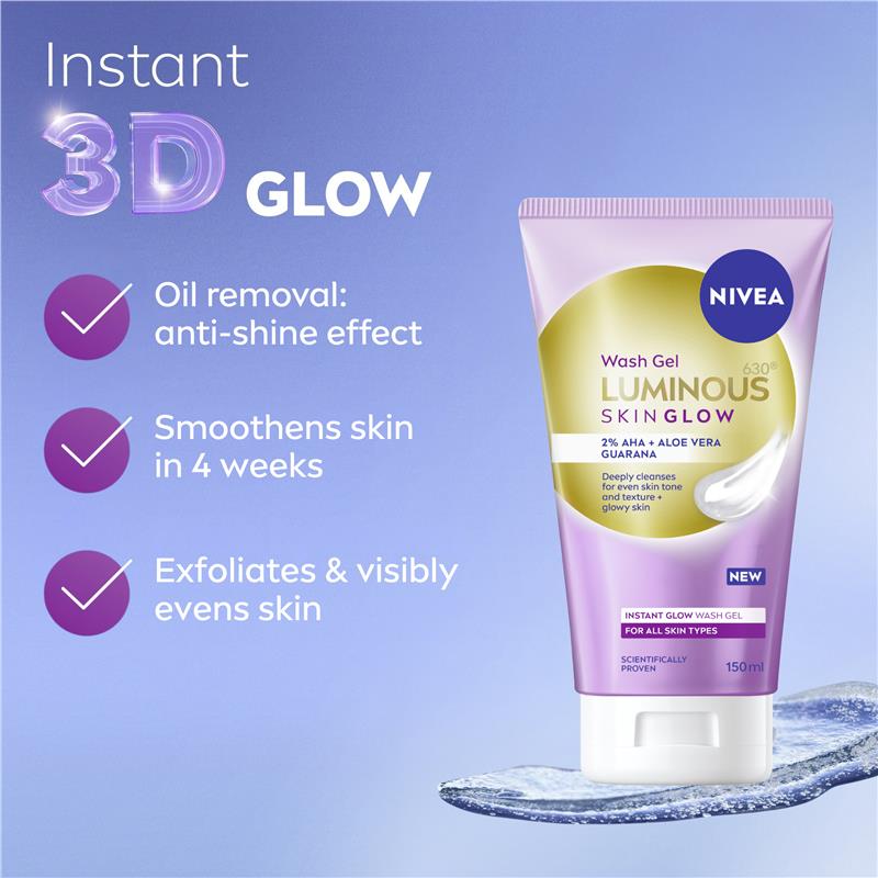NIVEA Luminous 630 Skin Glow Wash Gel 150ml