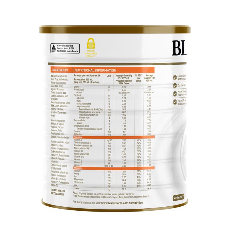 Blackmores Stage 3 Toddler Milk Drink 900g