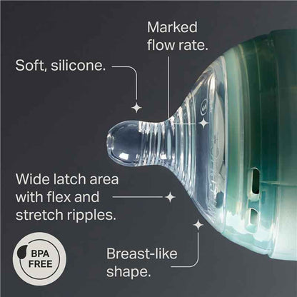 Baby Bottle Teats, Fast Flow, Silicone, 2 Pack