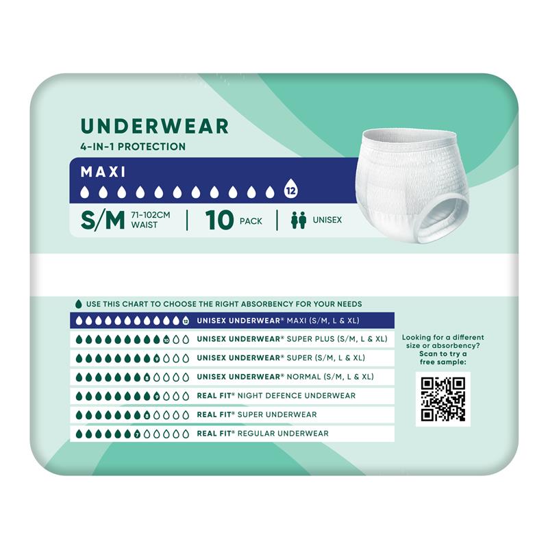 Depend Expert Care Incontinence Underwear Maxi S/M 10 Pack