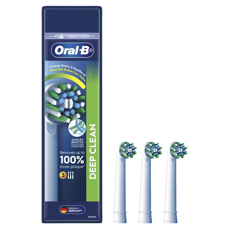 Oral B Power Toothbrush Cross Action Refills Rainbow 3 Pack