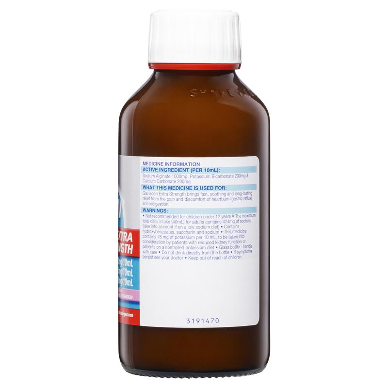 Gaviscon Extra Strength Heartburn and Indigestion Relief Aniseed Flavour 300ml