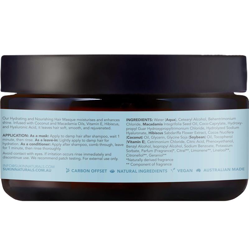 Sukin Hydrating And Nourishing Hair Masque 200ml