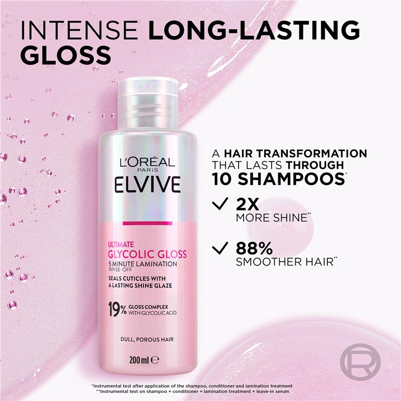L'Oreal Paris Elvive Glycolic Gloss Lamination Treatment 200ml