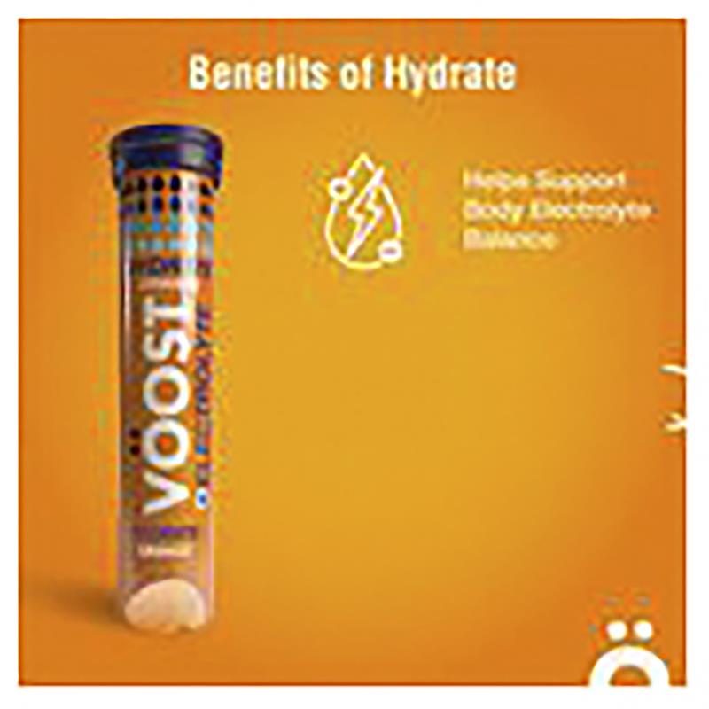 Voost Hydrate Orange Effervescent Tablets 20 Pack