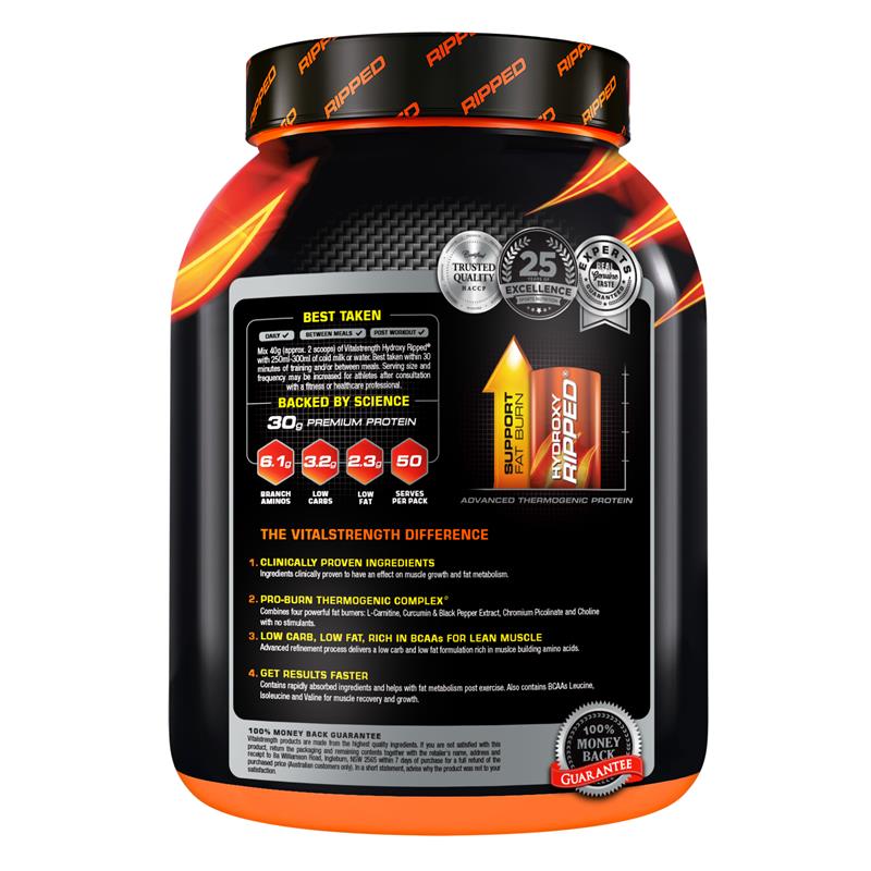 Vital Strength Hydroxy Ripped Thermogenic Protein Powder Chocolate 2kg