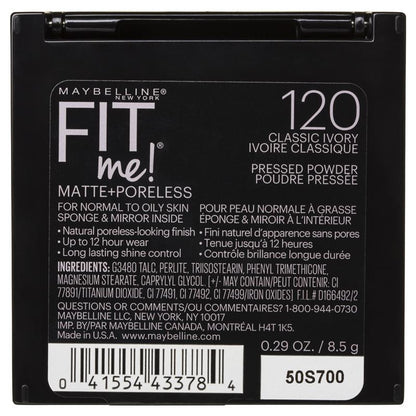Maybelline Fit Me Matte & Poreless Pressed Powder - Classic Ivory 120