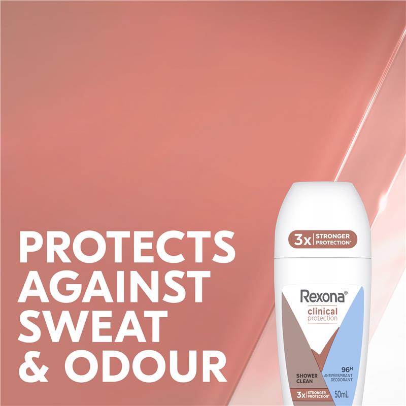 Rexona Women Clinical Protection Antiperspirant oll On Shower Clean 50ml
