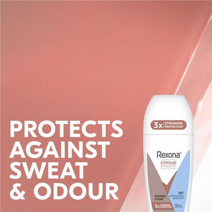 Rexona Women Clinical Protection Antiperspirant oll On Shower Clean 50ml