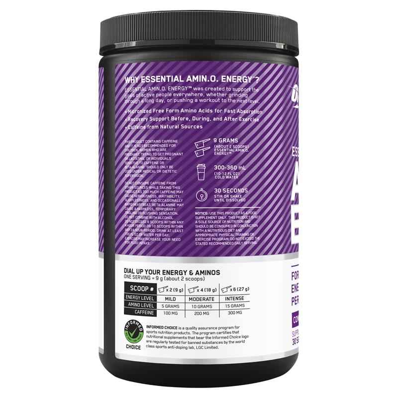 Optimum Nutrition Amino Energy Concord Grape 30 Serve 270g