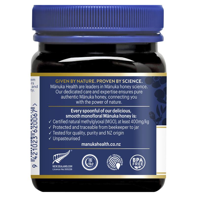 Manuka Health MGO 400+ Manuka Honey 250g (Not For Sale In WA)