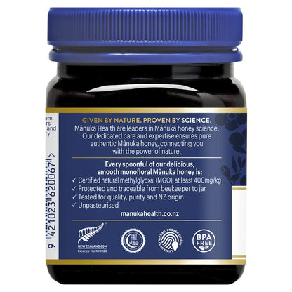 Manuka Health MGO 400+ Manuka Honey 250g (Not For Sale In WA)