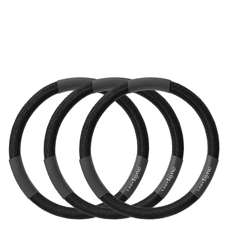 Lady Jayne Super Hold Elastics, Thick, Black, Pk 10